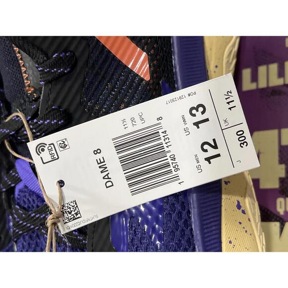adidas unisex -adult Dame 8 Shoes purple sneakers new - Picture 5 of 8
